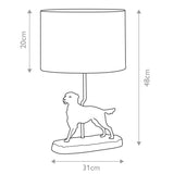Rufus 1 Light Table lamp with Oval Shade Bronze Patina