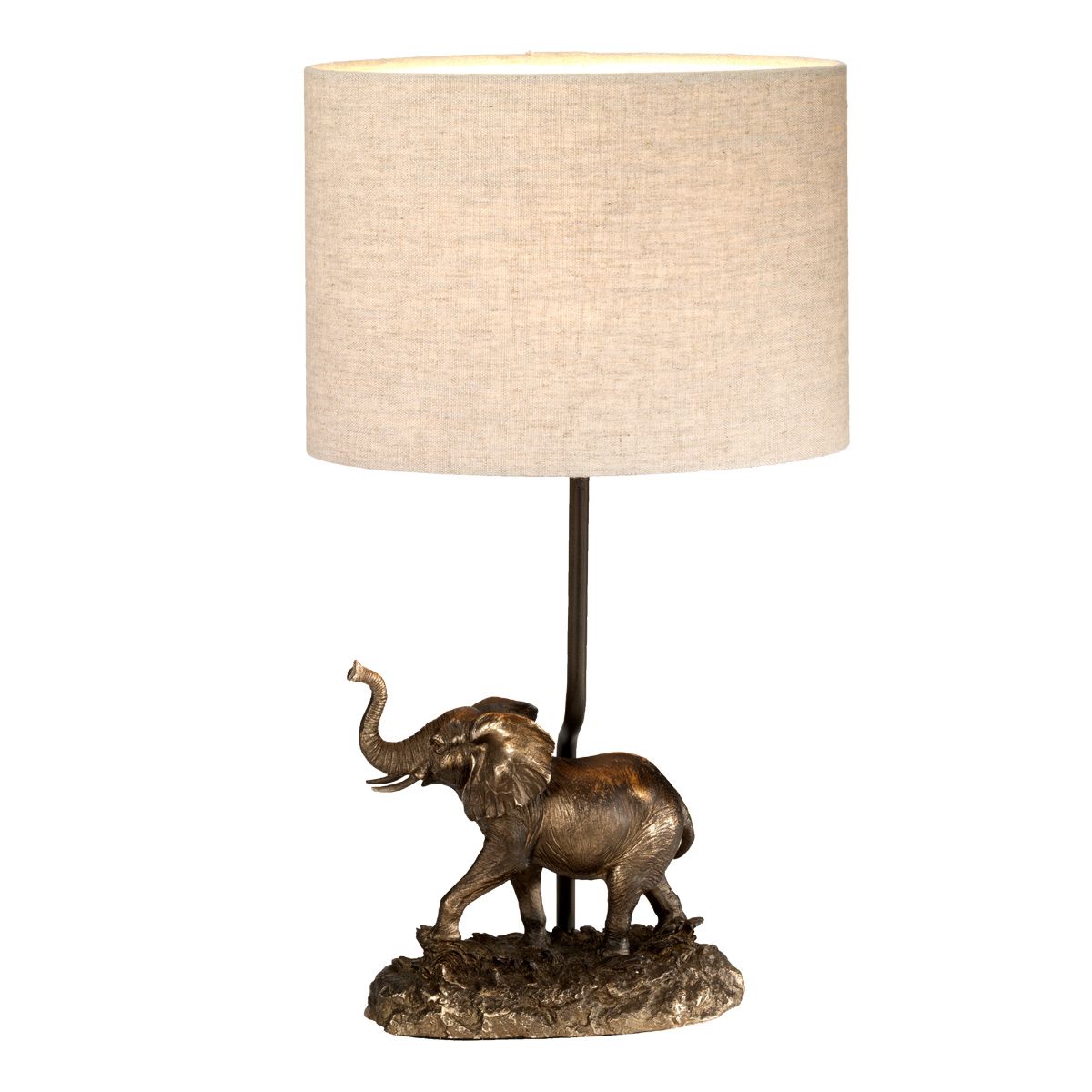 Sabi 1 Light Table Lamp with Oval Shade Bronze Patina