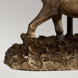 Sabi 1 Light Table Lamp with Oval Shade Bronze Patina
