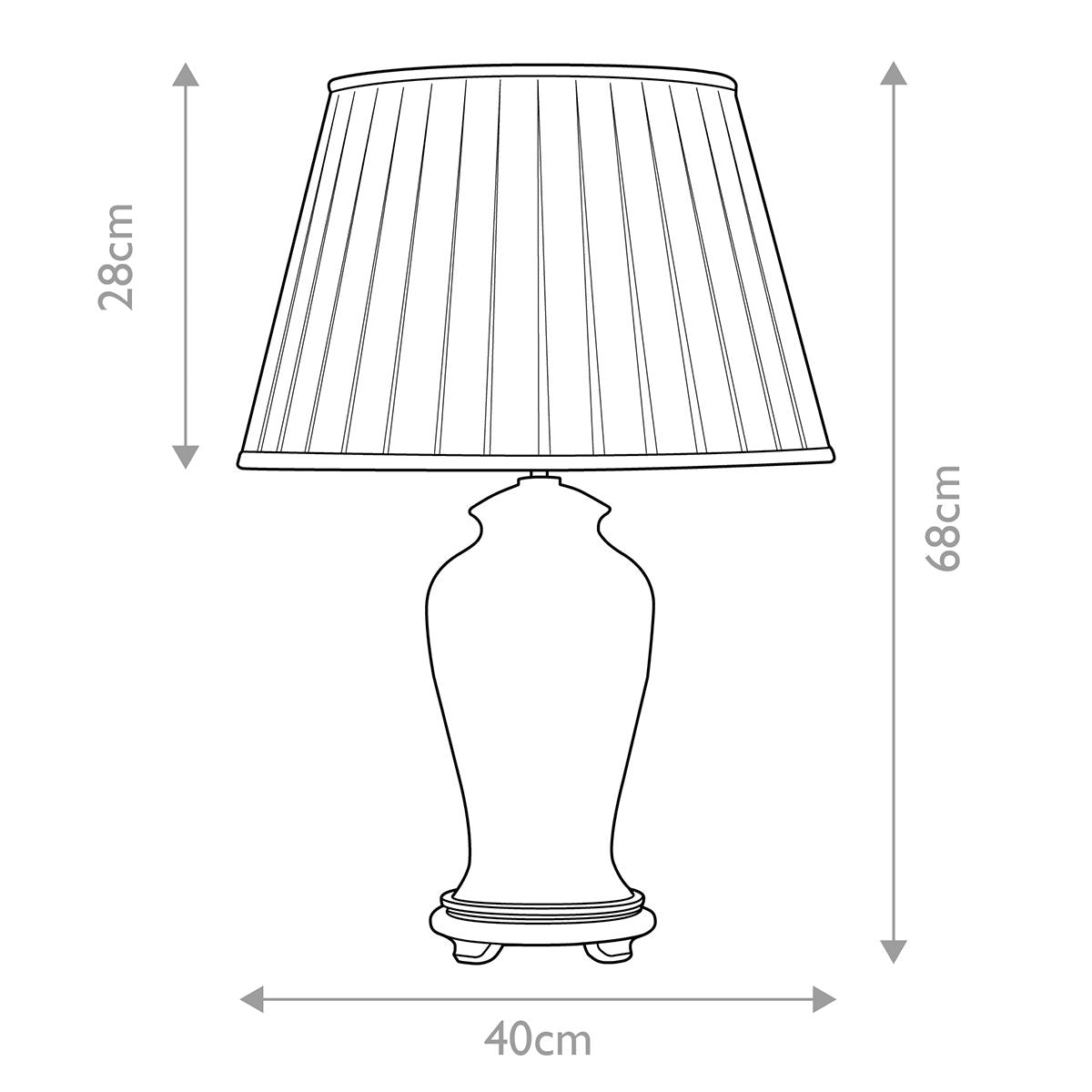 Sashi 1 Light Table Lamp With Tall Empire Shade Green with Gold and Brown