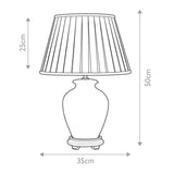 Soling 1 Light Table Lamp Cream with Orange and Green