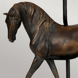 Spirit 1 Light Table Lamp with Oval Shade Bronze Patina