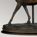 Spirit 1 Light Table Lamp with Oval Shade Bronze Patina