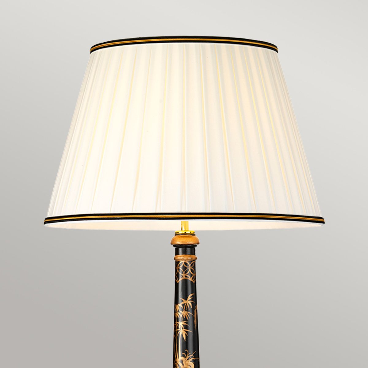 Strasbourg 1 Light Table Lamp with Tall Empire Shade Black and Gold