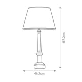 Strasbourg 1 Light Table Lamp with Tall Empire Shade Black and Gold