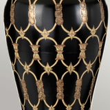 Taipei 1 Light Table Lamp with Tall Empire Shade Black and Gold