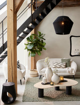 Elegant Mackey Beige and Black Lumbar Cushion 60x30 cm