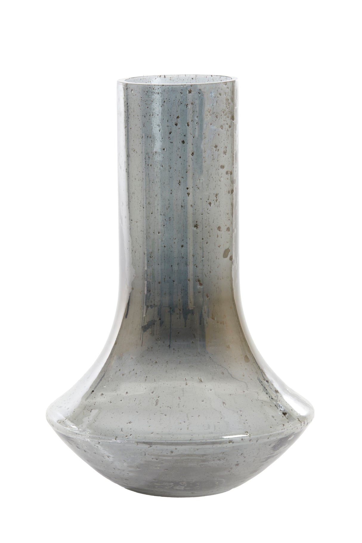Smoked Stone Finish Glass Vase Ø25x40 cm Leanna