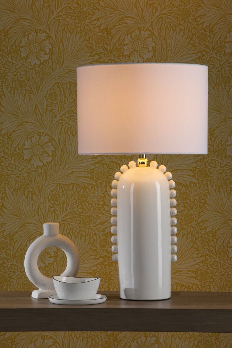 Dolce White Cotton Drum Shade 30cm