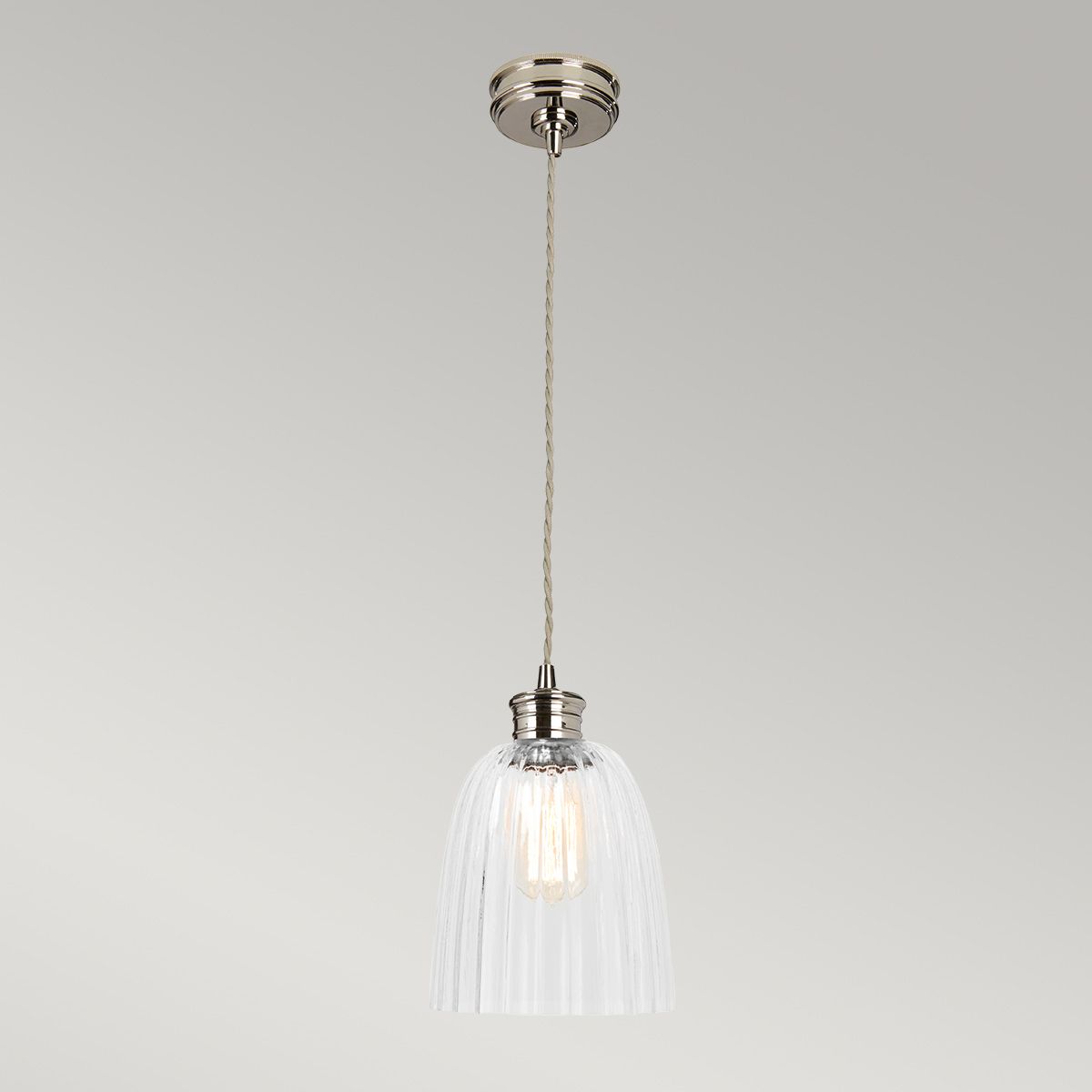 Vintage Style Polished Nickel Pendant Lamp Holder