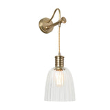 Aged Brass Douille Vintage Wall Light Fixture