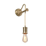 Aged Brass Douille Vintage Wall Light Fixture