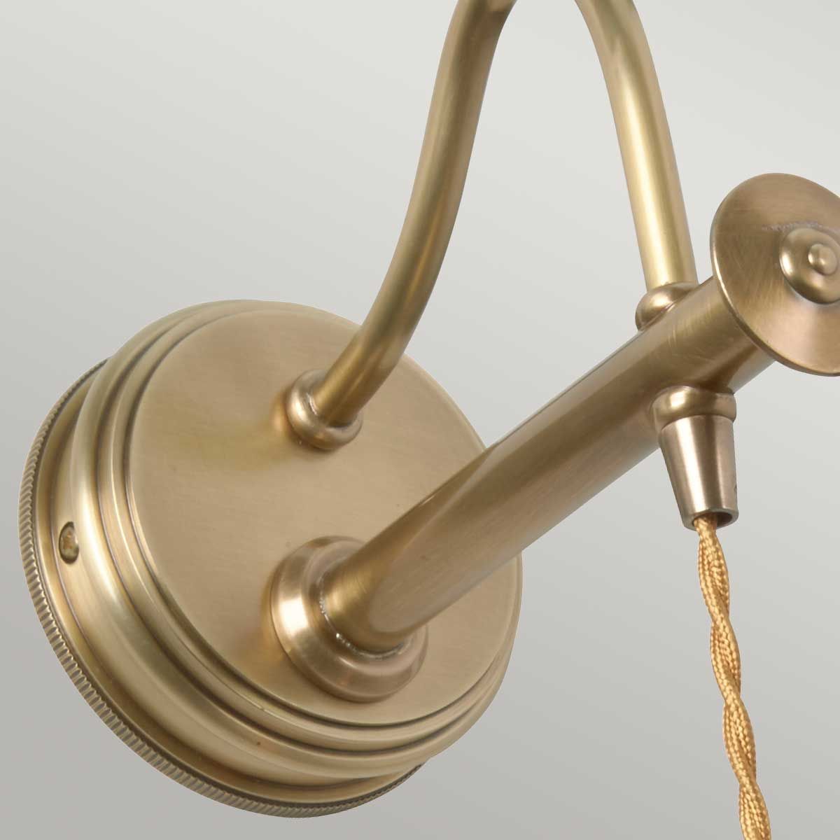 Aged Brass Douille Vintage Wall Light Fixture