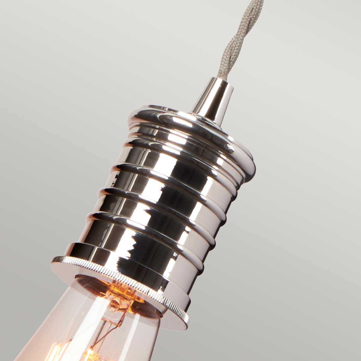 Sophisticated Polished Nickel Brass Wall Light Fixture