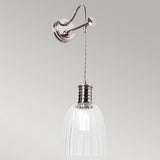 Sophisticated Polished Nickel Brass Wall Light Fixture