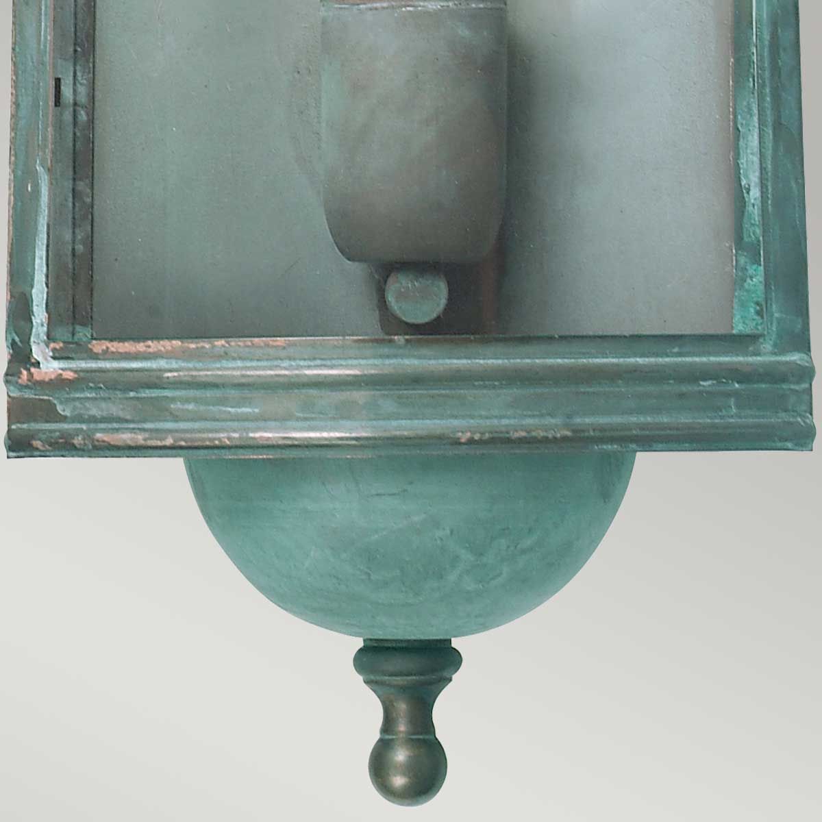 Downing Street Verdigris Brass Wall Lantern
