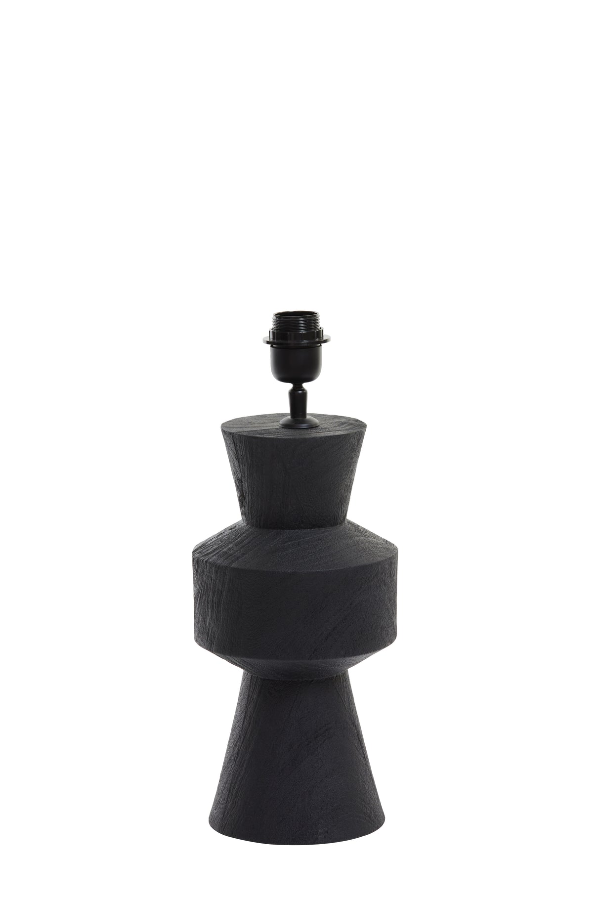 Matte Black Wooden Lamp Base Ø17x44 cm Gregor Design