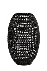 Storm Lamp Ø31x50 cm – Matte Black & Clear Glass Design