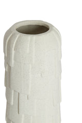 Elegant Matte Cream Ceramic Vase - 14.5x42 cm