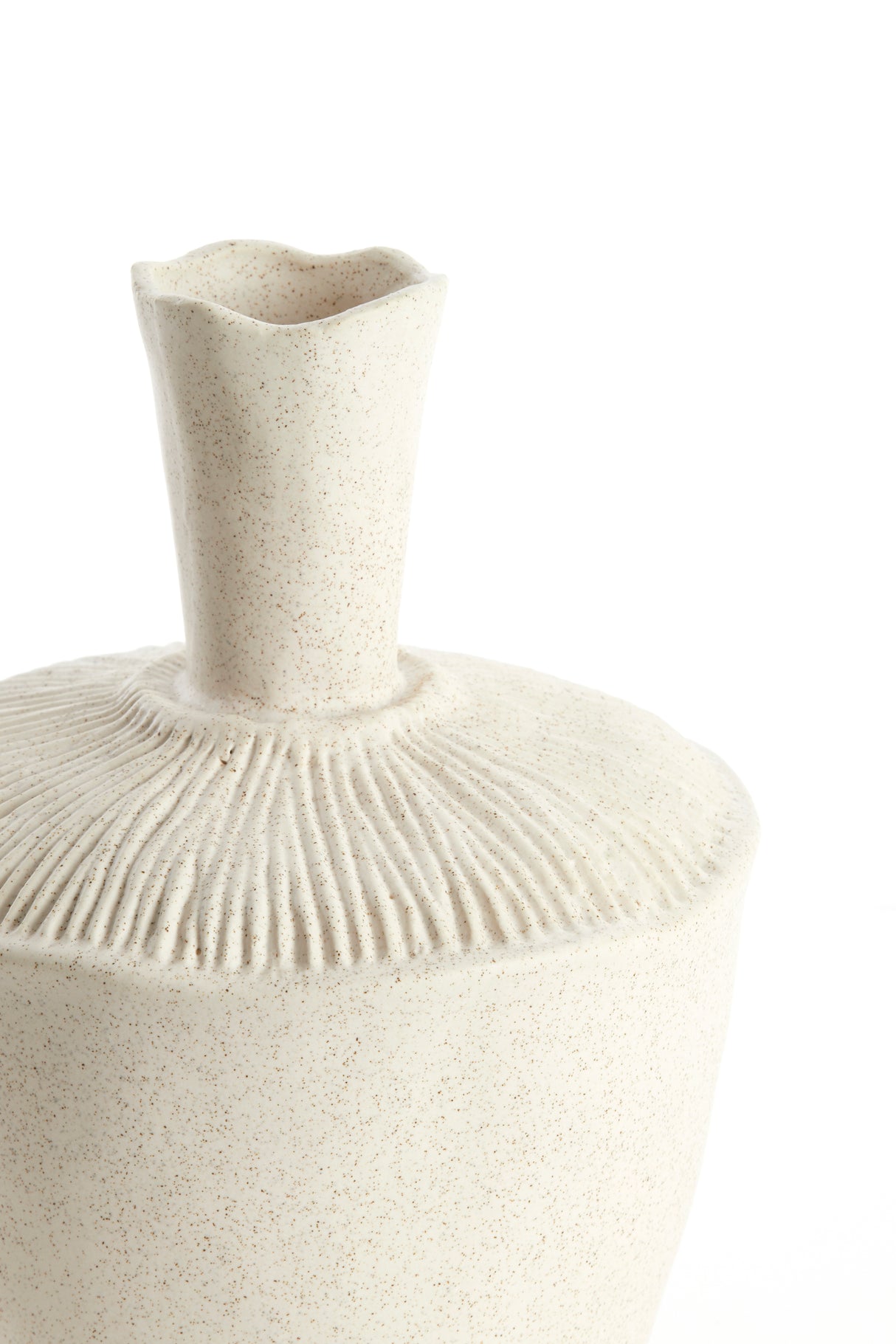 Cream Neira Ceramic Vase - Elegant Home Decor Ø20x29 cm