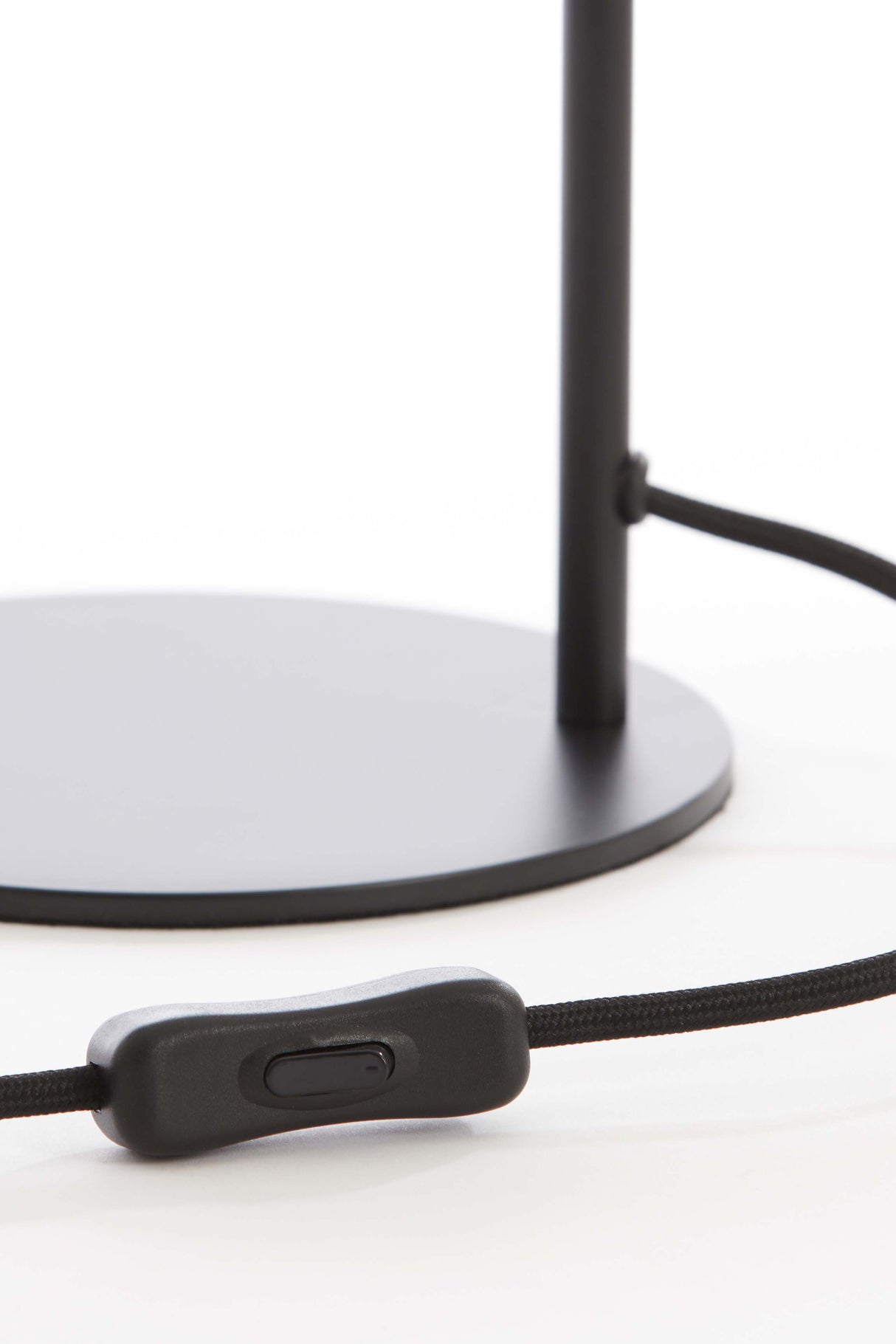 Elegant Solna Black Table Lamp with Smoked Glass, 31x22x50 cm, E14 Socket