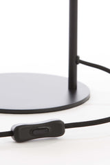 Elegant Solna Black Table Lamp with Smoked Glass, 31x22x50 cm, E14 Socket
