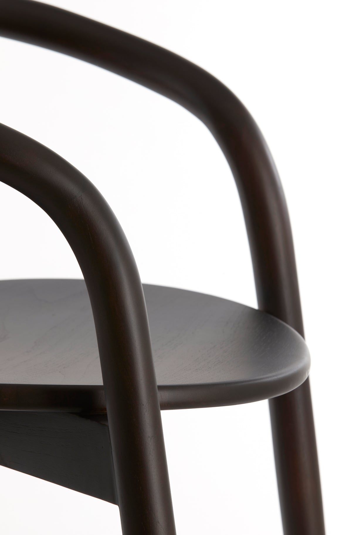 Sleek Black Wooden Dining Chair - 59x53x74 cm
