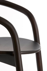 Sleek Black Wooden Dining Chair - 59x53x74 cm