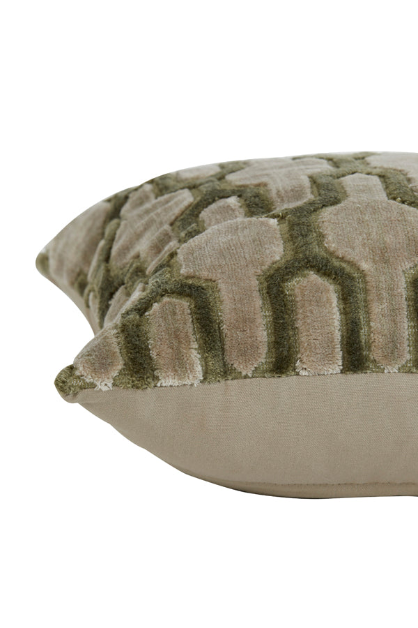 Jembana Sand and Olive Green 45x45 cm Cushion