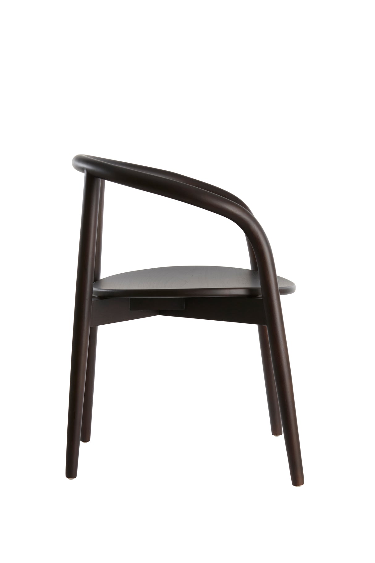 Sleek Black Wooden Dining Chair - 59x53x74 cm