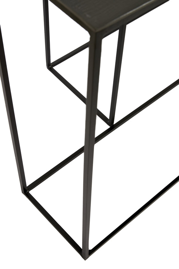 Title: Zayn Black Console Set - Sleek Dimensions 96.5x24x70 cm + 119.5x30.5x78.5 cm