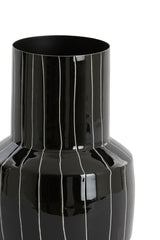 Elegant Senuma Vase - Glossy Black and White Finish (Ø16x33 cm)