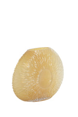 Elegant Concha Vase in Soft Yellow - 40.5x11x30.5 cm