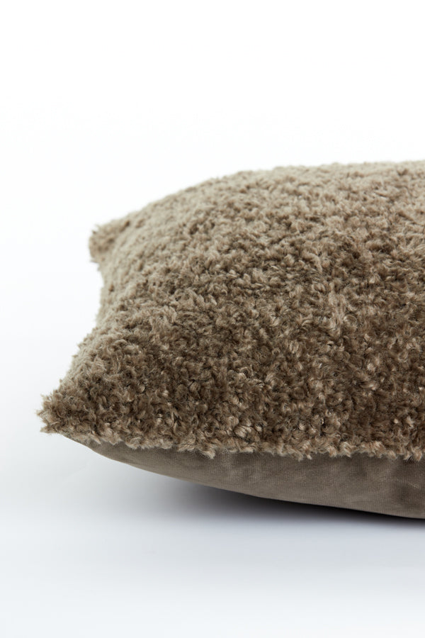 Cozy Square Pillow in Earthy Brown Tone