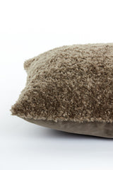 Cozy Square Pillow in Earthy Brown Tone
