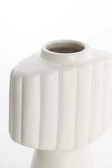 Elegant Matt Cream Vase - Gandara Ceramics, 29.5x18x38.5 cm