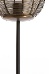 Elegant Vintage Bronze and Matte Black Table Lamp, 20x67 cm