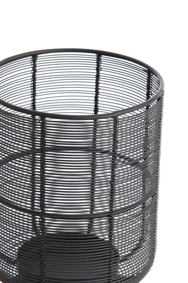 Dioso Matt Black Tealight Holder Ø15x25 cm