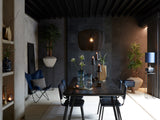 Elegant Matte Black Candle Holder, Height 36 cm, Diameter 8 cm