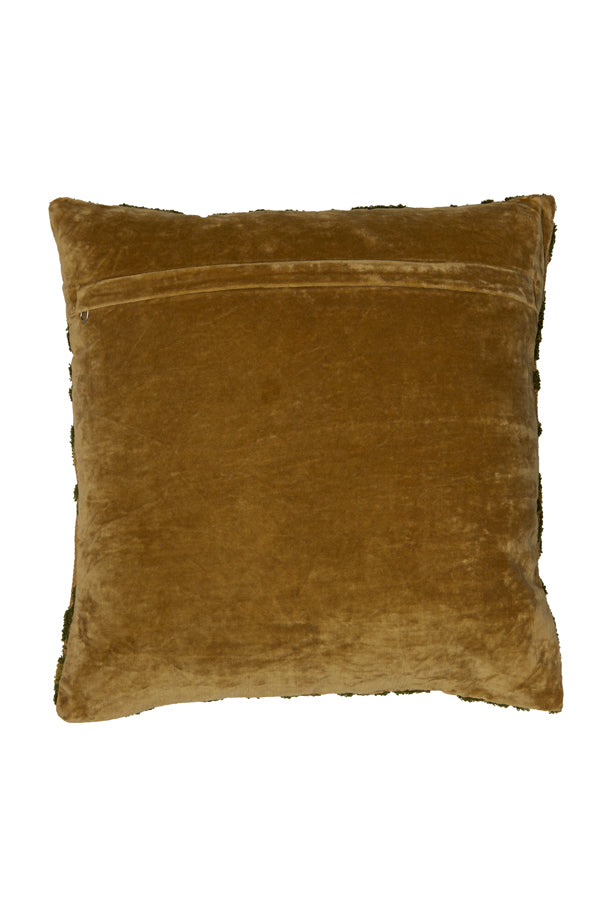 Vibrant Green and Ocher Yellow Cushion 45x45 cm - Cavazzo Design