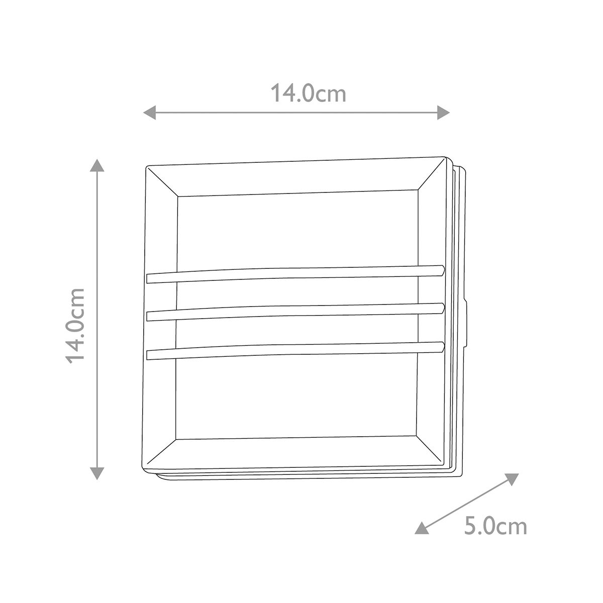 Compact Graphite Wall Light - Mini Seine 3341S