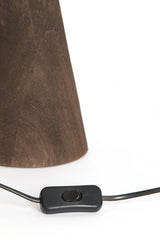 Dark Brown Matt Wood Sabuli Lamp Stand 17x20x57 cm