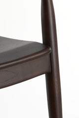 Elegant Black Wooden Dining Chair 60x58x83 cm