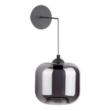 Eileen Pendant/Wall Light Matt Black and Smoked Glass LED