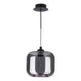 Eileen Pendant/Wall Light Matt Black and Smoked Glass LED