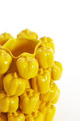 Vibrant Yellow Ceramic Vase 23.5x23x32.5 cm - Bellpepper Design