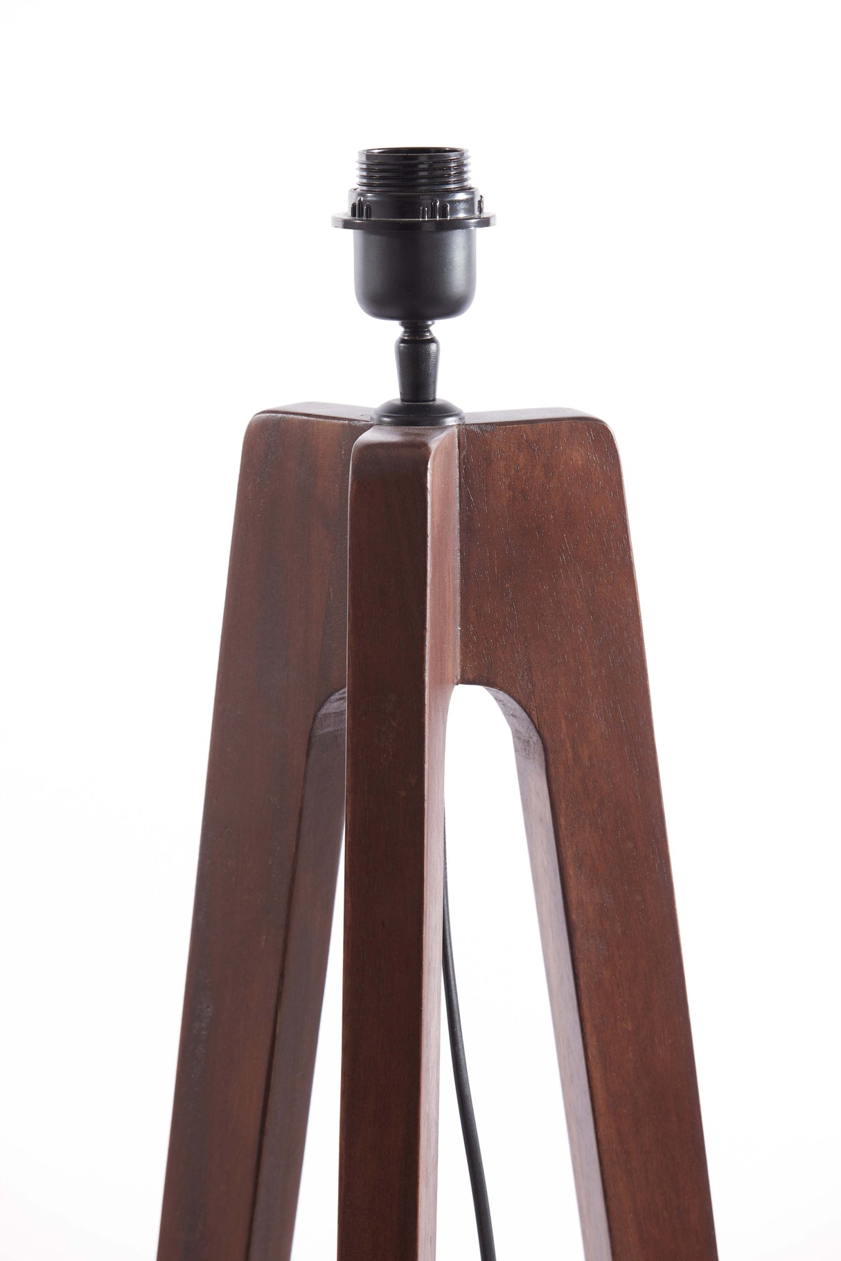 Rustic Wooden Tripod Floor Lamp, 118 cm - Troina Style