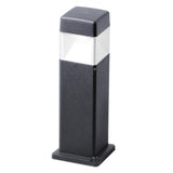 Elisa 500 10W GX53 LED CCT, Bollard, Black/Clear