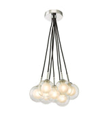 Elpis 7 Light Cluster Pendant Polished Chrome Frame Only