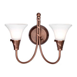 Emily Twin-Light Wall Fixture in Copper Patina